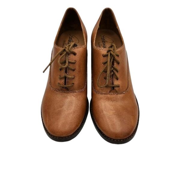 Patricia Nash Anna Block Heel Oxfords Tan Brown Leather Women's Size 6 - Picture 3 of 13
